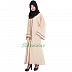 Muslim dress- cream colour front open abaya  Muslim dress- cream colour front open abaya